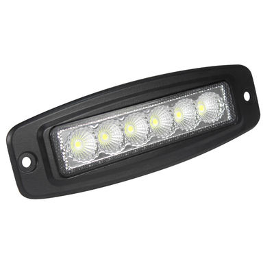 6 Inch 6pcs * 3w Bridgelux Ultra Slim LED Bar Flush Mount Flood Beam Untuk Sepeda Motor
