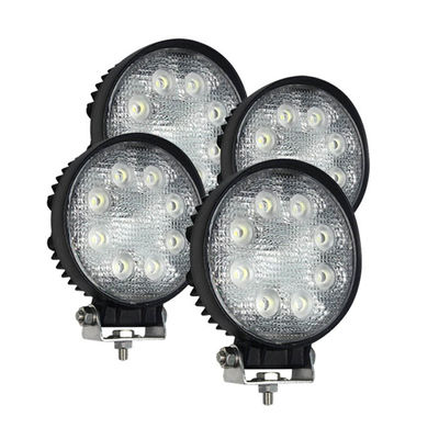 1920lm 90 ° 24 Watt LED Round Flood Lights Untuk Kendaraan Industri