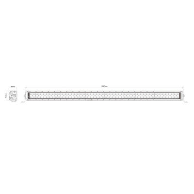 Auto 4x4 IP67 Dual Row LED Light Bar 288W DC 24V PC Lens OSRAM Chip
