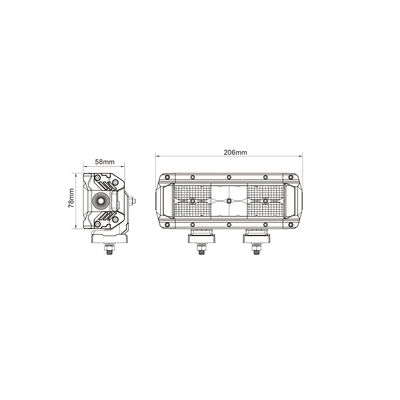 Dual Row Led Light Bar Combo 44W Double Row Led Driving Light Bar Untuk SUV ATV UTV