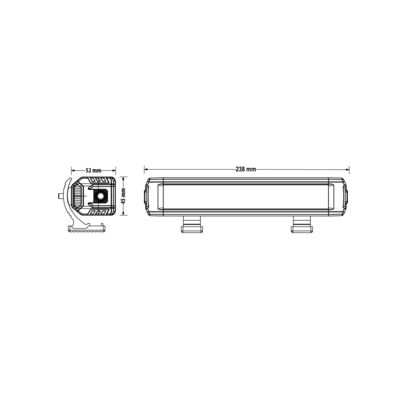 Waterproof Slim Single Row LED Light Bar Untuk Kapal 18w 9in 1620lm