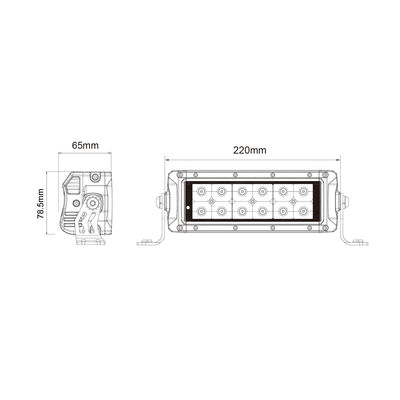 UTV 84W 7.5 Inch Dual Row Led Light Bar Anti Gores HANMA