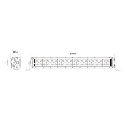 224w IP67 Waterproof Dual Row LED Light Bar Untuk Kapal 40 * 5W Osram