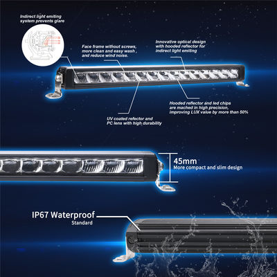 39.5 Inch Combo Beam Slim Baris Tunggal LED Light Bar 90w ODM Stainless Steel