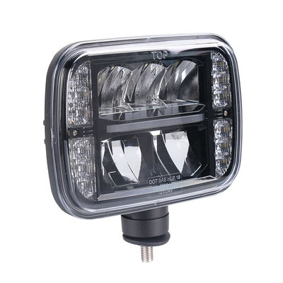 Black SAE 5 X 7 LED Snow Plow Headlights 30W 6000K High Low Beam