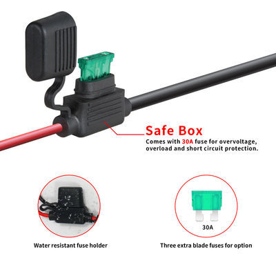 20cm 14AWG Work Light Otomotif Wire Harness Sakelar Relay Sekering CSA