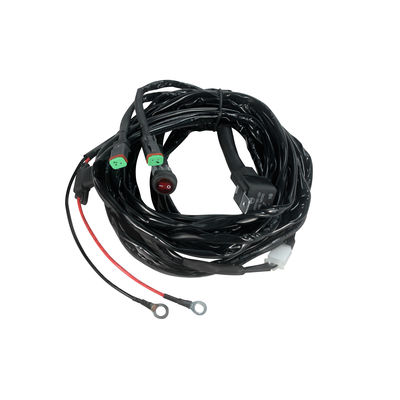 Lampu Kerja Tahan Air Otomotif Wire Harness ISO9001 DC 24V 25cm Fuse