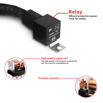 Mobil Off Road Light Otomotif Wire Harness Tahan Air 10ft 14AWG ODM