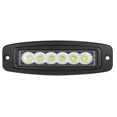6 Inch 6pcs * 3w Bridgelux Ultra Slim LED Bar Flush Mount Flood Beam Untuk Sepeda Motor