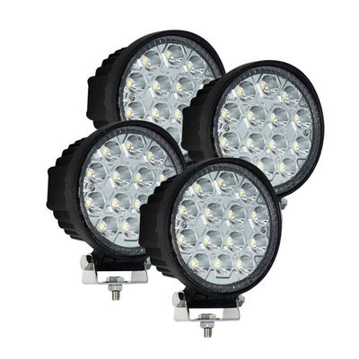 4PCS Round Spot LED Work Light 42W Untuk Mesin Teknik
