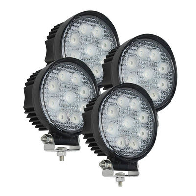 2160lm Round LED Work Flood Lights 27W Industri Penambangan Offroad Lighting